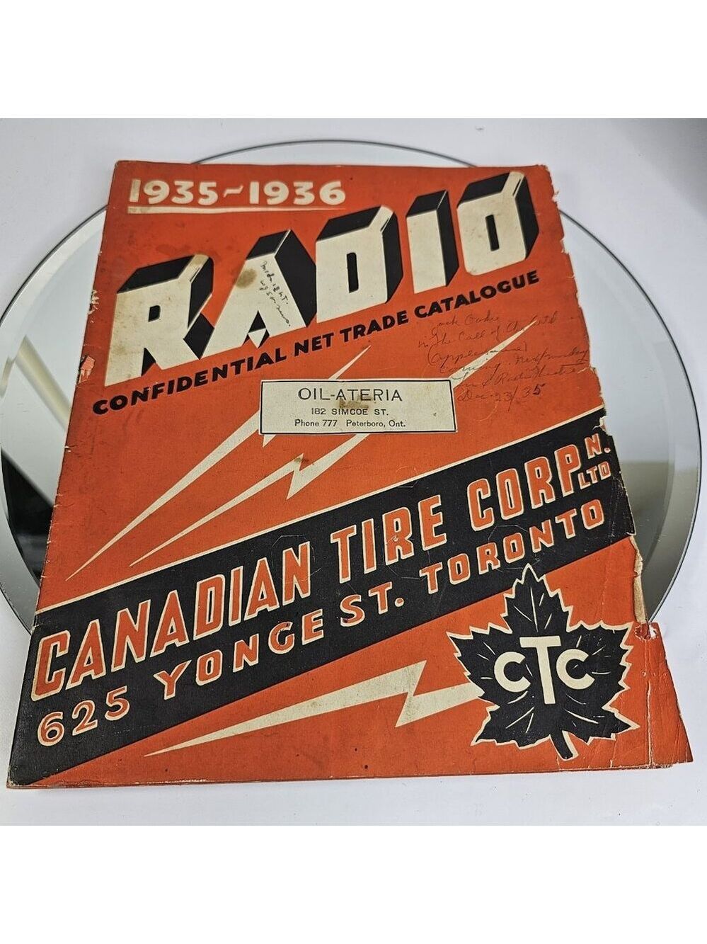 1935-1936 Canadian Tire Confidential Radio Vintage Catalog Rare Vancouver Canada